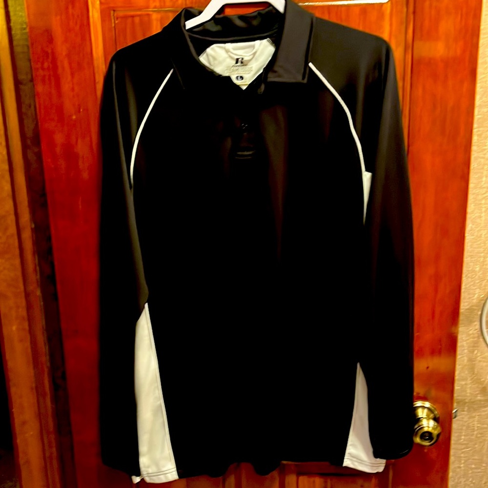 Russell Athletic Team Issue Black long sleeve shirt Mens Large Excellent shape!